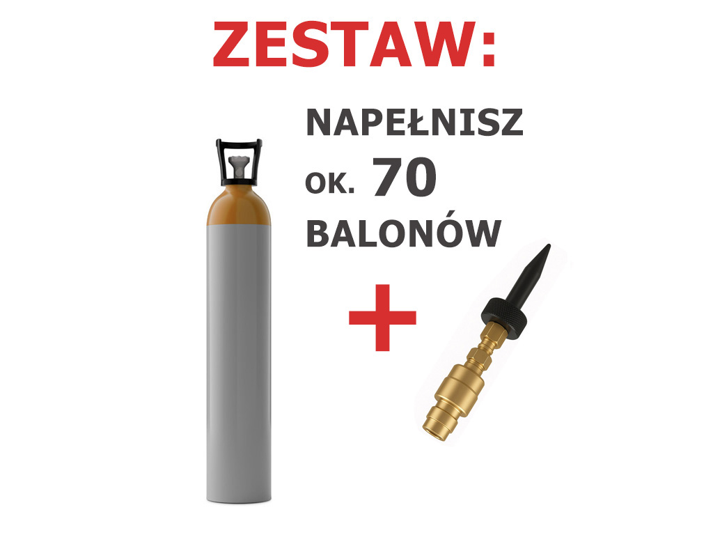 Zestaw do napełniania balonów - na ok. 70 szt.